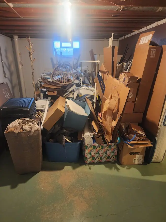 Roll-off dumpster container at job site for 4 Yard Dumpster Rental in Grayson Valley